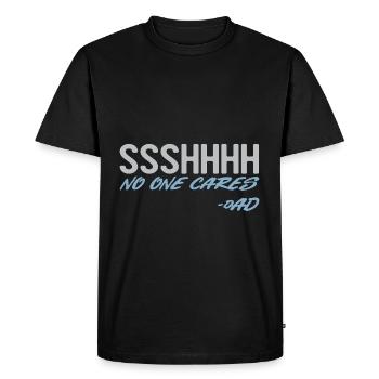 father jokes no one cares - T-shirt Premium bio Homme - noir - Devant - Nico (187cm)