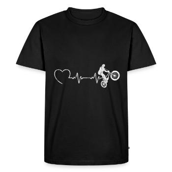 BMX vélo vélo battement de coeur vélo motocross - T-shirt Premium bio Homme - noir - Devant - Nico (187cm)
