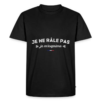 I don't complain I express myself funny complainer - Men's Premium Organic T-Shirt - black - Front - Nico (187cm)