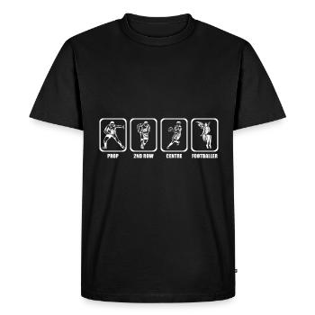 Rugby Player Sport Rugby Gift Rugby Coach - Men's Premium Organic T-Shirt - black - Front - Nico (187cm)