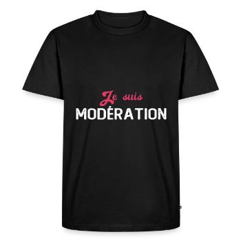 Je Bois toujours Avec Modération - T-shirt Premium bio Homme - noir - Devant - Nico (187cm)