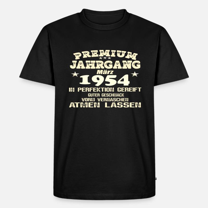 1954 Perfektion - Männer Premium Bio T-Shirt - Schwarz