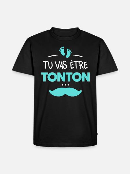 Tu vas être tonton - T-shirt Premium bio Homme - noir