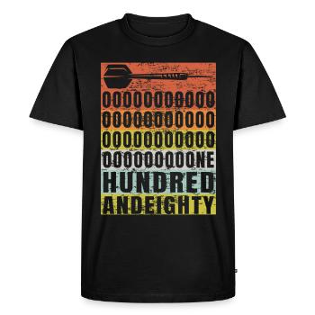 Fléchettes 180 - T-shirt Premium bio Homme - noir - Devant - Nico (187cm)