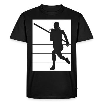 Athletics - Men's Premium Organic T-Shirt - black - Front - Nico (187cm)