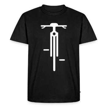 Bicycle outline from the front - Men's Premium Organic T-Shirt - black - Front - Nico (187cm)