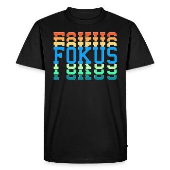 Foyer - T-shirt Premium bio Homme - noir - Devant - Nico (187cm)