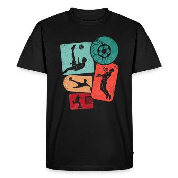 Soccer Soccer Kids Soccer Player Boys - Men's Premium Organic T-Shirt - black - Front - Nico (187cm)