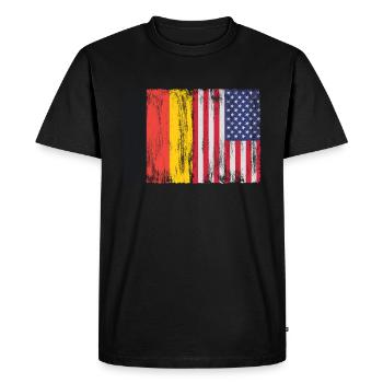 Allemagne États-Unis d’Amérique 763 - T-shirt Premium bio Homme - noir - Devant - Nico (187cm)