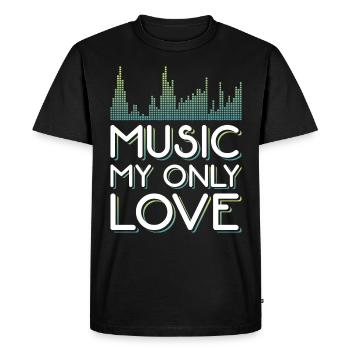 musique techno - T-shirt Premium bio Homme - noir - Devant - Nico (187cm)