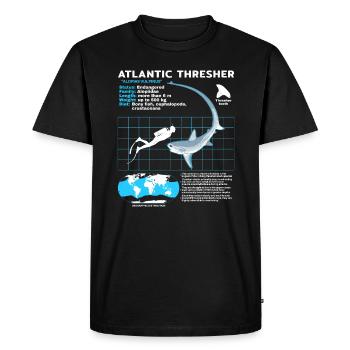 Thresher Shark Datasheet - Men's Premium Organic T-Shirt - black - Front - Nico (187cm)