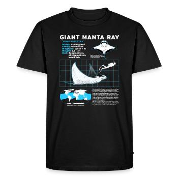 Manta rays Datasheet - Men's Premium Organic T-Shirt - black - Front - Nico (187cm)