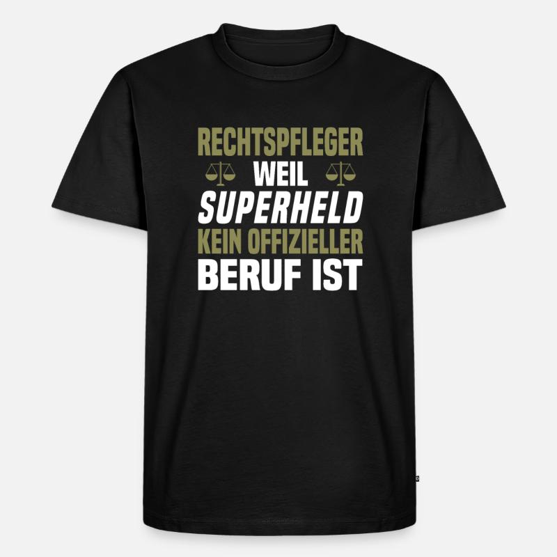 Rechtsanwaltsfachangestellter Rechtspfleger - Männer Premium Bio T-Shirt - Schwarz