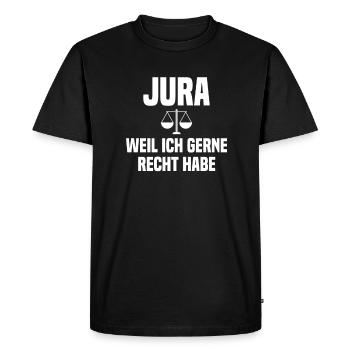 Law studies State examination Lawyer Judge - Men's Premium Organic T-Shirt - black - Front - Nico (187cm)