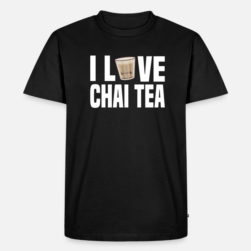Chai-tee-latte - Männer Premium Bio T-Shirt - Schwarz