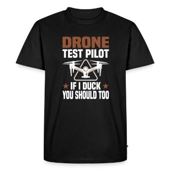Pilote de drone Fpv Quadcopter Racing Drone Volant - T-shirt Premium bio Homme - noir - Devant - Nico (187cm)