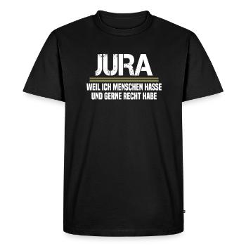 Law studies State examination Lawyer Judge - Men's Premium Organic T-Shirt - black - Front - Nico (187cm)