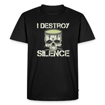 Drums Drummer Drum Teacher Musician - Men's Premium Organic T-Shirt - black - Front - Nico (187cm)
