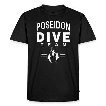 Équipe de plongée Poséidon - T-shirt Premium bio Homme - noir - Devant - Nico (187cm)