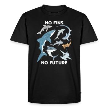 Pas d’ailerons Pas d’espèces de requins futures - T-shirt Premium bio Homme - noir - Devant - Nico (187cm)
