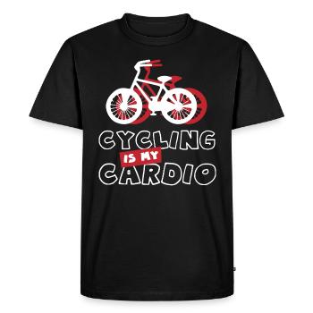 Le cyclisme comme cardio-mobilité | Bicycle Hobby - T-shirt Premium bio Homme - noir - Devant - Nico (187cm)