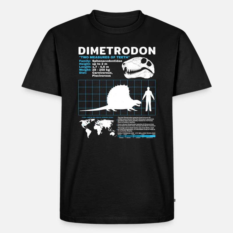 Dimetrodon Data Sheet - Men's Premium Organic T-Shirt - black