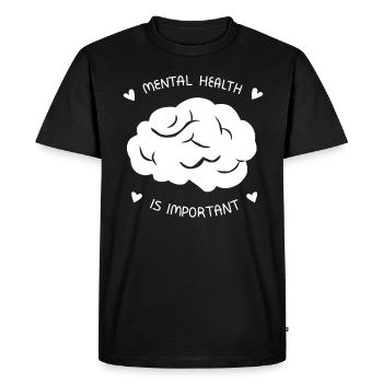 Sensibilisation à la santé mentale - T-shirt Premium bio Homme - noir - Devant - Nico (187cm)