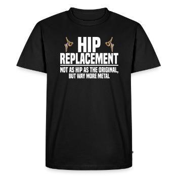 Hip surgery Joint hip - Men's Premium Organic T-Shirt - black - Front - Nico (187cm)