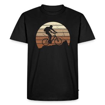 VTT Cyclisme Vélo Cyclisme - T-shirt Premium bio Homme - noir - Devant - Nico (187cm)