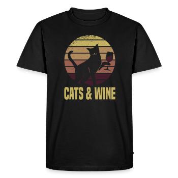 Collecte de vin Vin rouge Kat - T-shirt Premium bio Homme - noir - Devant - Nico (187cm)