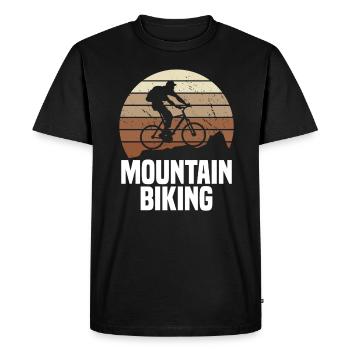 VTT Cyclisme Vélo Cyclisme - T-shirt Premium bio Homme - noir - Devant - Nico (187cm)