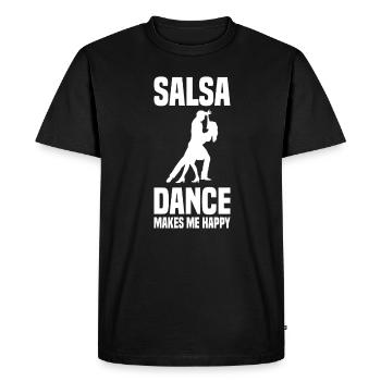 Salsa Dancing Music - Men's Premium Organic T-Shirt - black - Front - Nico (187cm)
