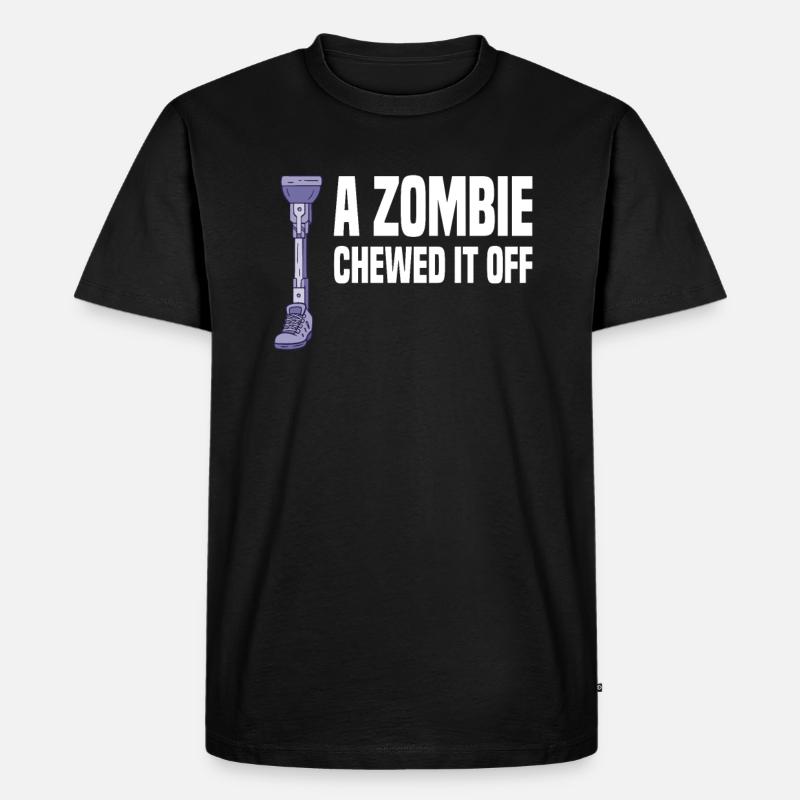 Beinamputierte Amputationsunterstützung - Männer Premium Bio T-Shirt - Schwarz