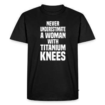Chirurgie du genou - T-shirt Premium bio Homme - noir - Devant - Nico (187cm)