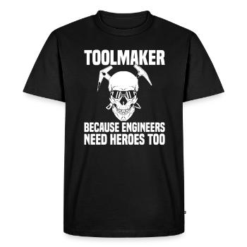 Cnc Mechanist Machinist Tolerance Issues - Men's Premium Organic T-Shirt - black - Front - Nico (187cm)