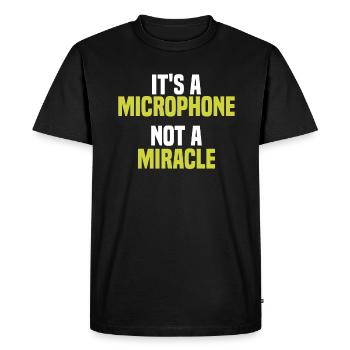 Soirée de chant karaoké - T-shirt Premium bio Homme - noir - Devant - Nico (187cm)
