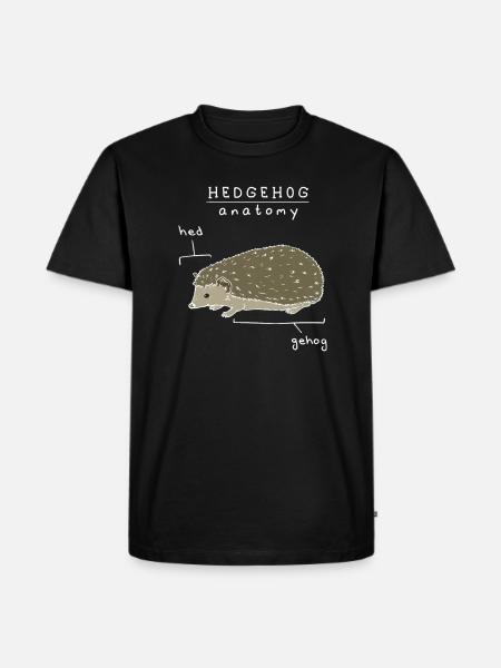 Hedgehog Pet - Men's Premium Organic T-Shirt - black