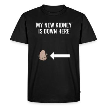 Nouvelle dialyse de transplantation rénale - T-shirt Premium bio Homme - noir - Devant - Nico (187cm)