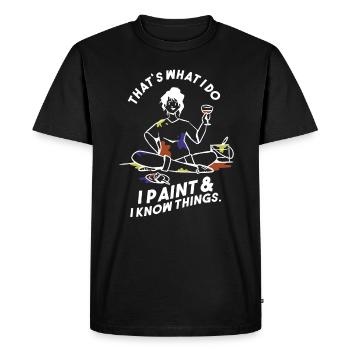 Peinture Art Peintre Artiste Art - T-shirt Premium bio Homme - noir - Devant - Nico (187cm)