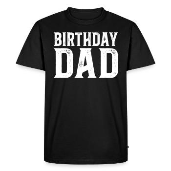 Anniversaire Père Fête Anniversaire Papa - T-shirt Premium bio Homme - noir - Devant - Nico (187cm)