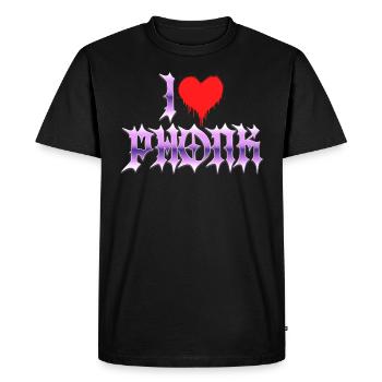 J'aime La Phonk - J'adore La Musique Phonk - T-shirt Premium bio Homme - noir - Devant - Nico (187cm)