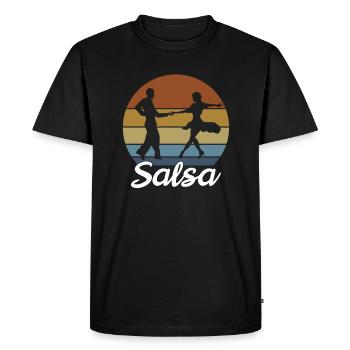 Musique de danse salsa pratiquant le latin - T-shirt Premium bio Homme - noir - Devant - Nico (187cm)