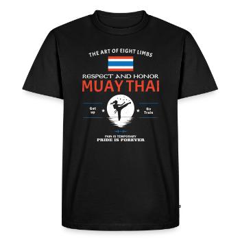 Muay Thai Fille - T-shirt Premium bio Homme - noir - Devant - Nico (187cm)