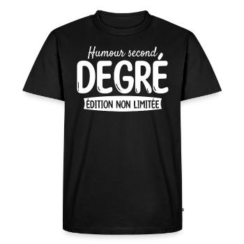 Édition Non Limitée Humour Second Degré - T-shirt Premium bio Homme - noir - Devant - Nico (187cm)