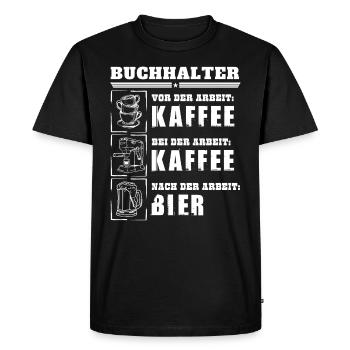 Mon quotidien en tant que comptable - T-shirt Premium bio Homme - noir - Devant - Nico (187cm)