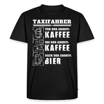 Mon quotidien de chauffeur de taxi - T-shirt Premium bio Homme - noir - Devant - Nico (187cm)