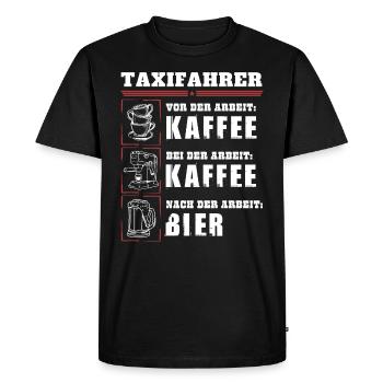 Mon quotidien de chauffeur de taxi - T-shirt Premium bio Homme - noir - Devant - Nico (187cm)