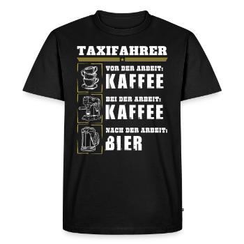 Mon quotidien de chauffeur de taxi - T-shirt Premium bio Homme - noir - Devant - Nico (187cm)