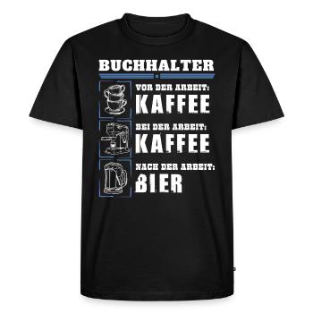 Mon quotidien en tant que comptable - T-shirt Premium bio Homme - noir - Devant - Nico (187cm)
