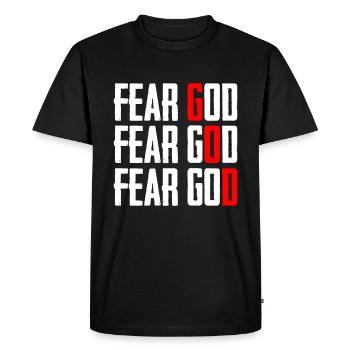 Fear God - Men's Premium Organic T-Shirt - black - Front - Nico (187cm)